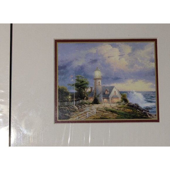 Thomas Kinkade Lighthouse Prints 10x8 Certificate of Authenticity costal sea - Picture 11 of 16